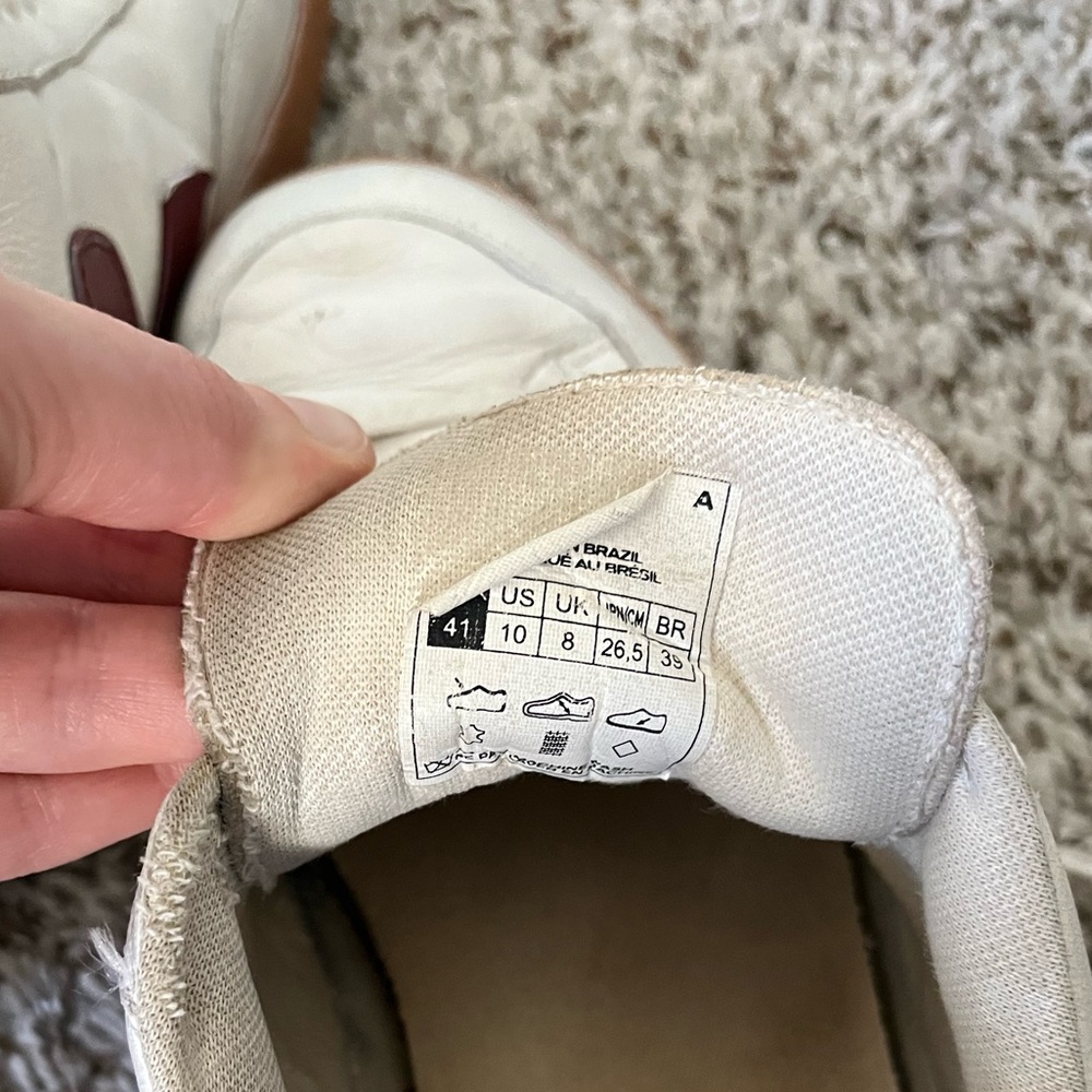 Veja V-12 Leather Open White With Red Sneakers Women’s Size 10 - Picture 13 of 16